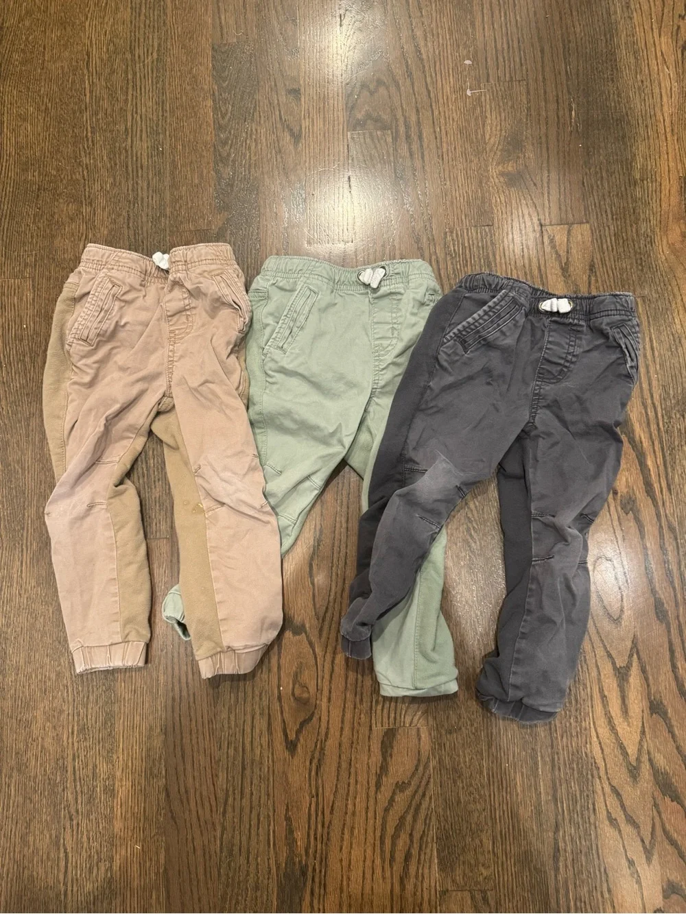 Cat & Jack Toddler Boy Jogger Pants Bundle Lot 3T Khaki Grey Green School Play
